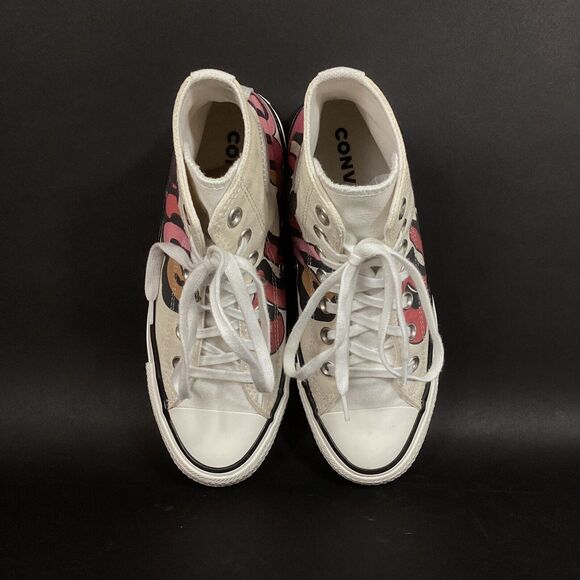 Converse CTAS-Women's 6-Girls Unite- Off-White -Colored Word Graphic-Hi- 567999C - Picture 4 of 11